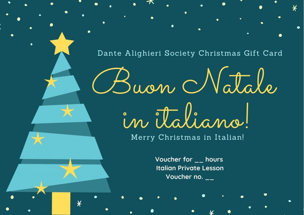 Dante Alighieri Christmas Gift Card Italian Private Lesson Dante